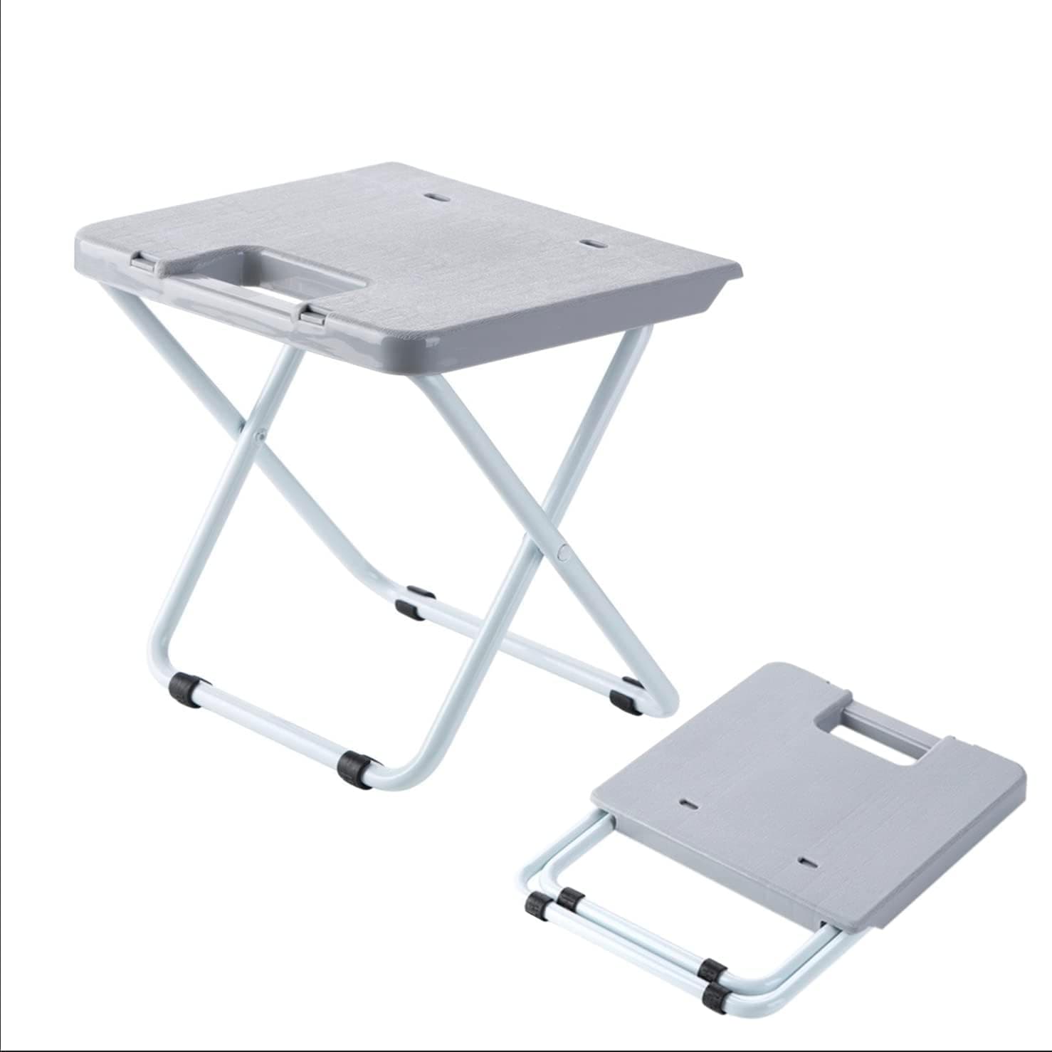 JIAFUJIN Portable Plastic Folding Stool, Mini Folding Chair, Outdoor Travel, Beach, Fishing, BBQ, Camping