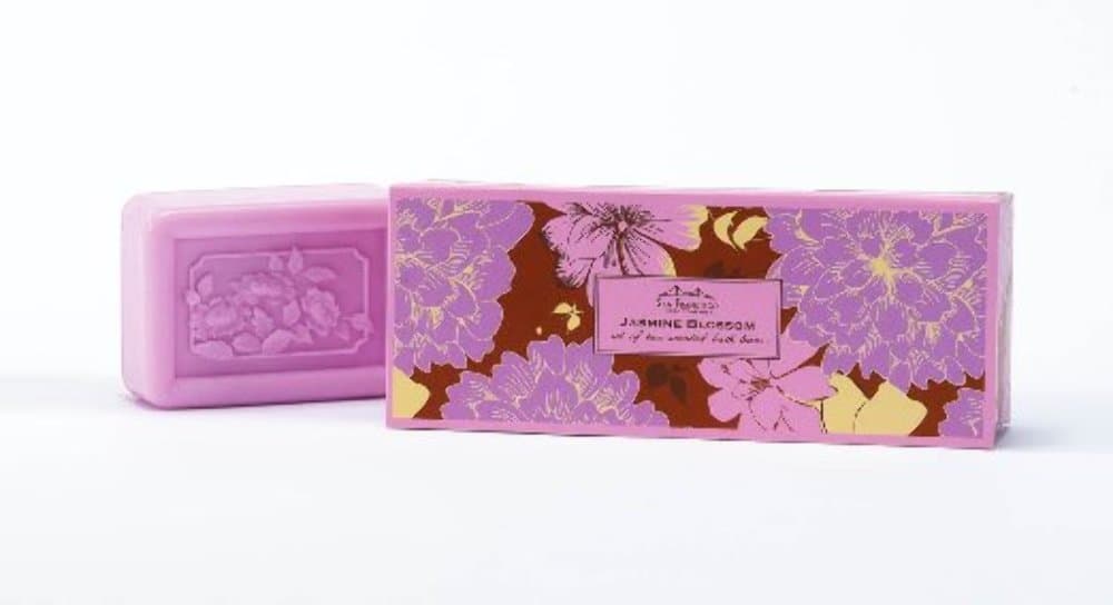 San Francisco Soap Company 2 Piece Decorative Bath Bar Gift Boxed Sets (Jasmine Blossom)