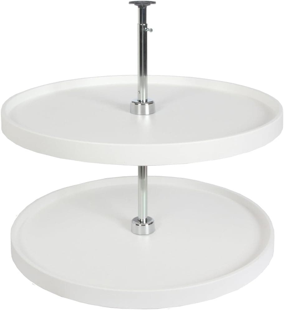 Knape & Vogt PFN28ST-W 31.5 by 28 by 28 Full-Round Polymer Lazy Susan Cabinet Organizer,White