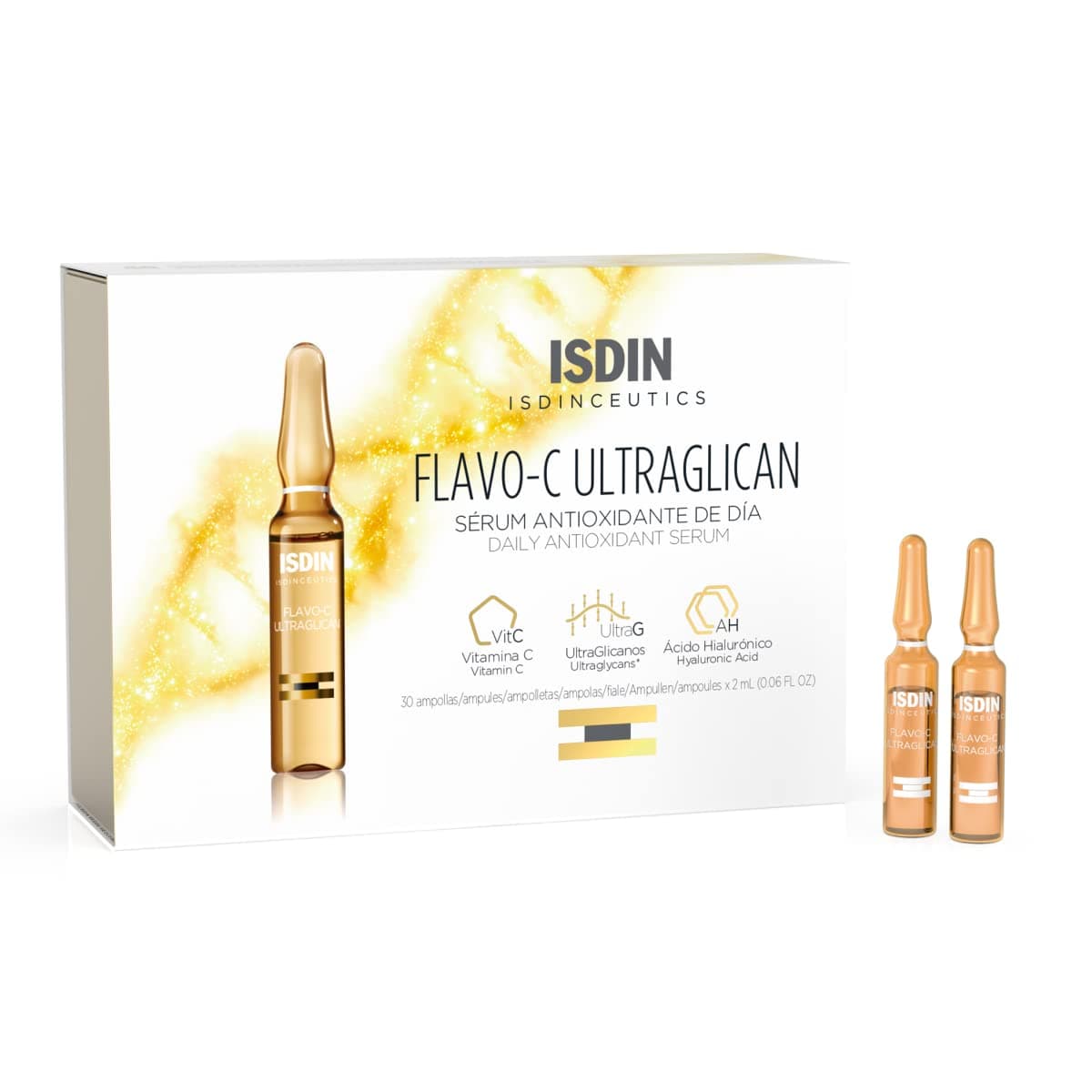 Vitamin C and Hyaluronic Acid Serum ampoule, Flavo-C Ultraglican by ISDIN