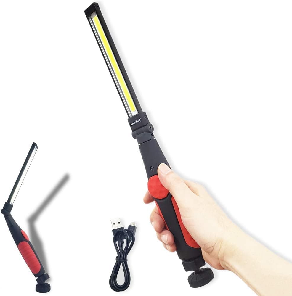 AmeriLuck Dimmable Handheld Cordless LED Work Light, Rechargeable with Adjustable Magnetic Base