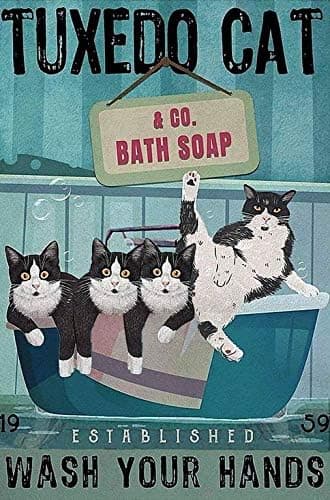 Migsrater Wooden Jigsaw Puzzle 1000 Pieces-Tuxedo Cat Jigsaw Puzzle for Adults Kids Puzzle Game