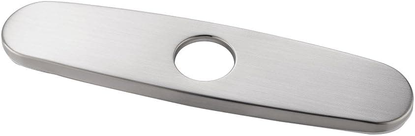 APPASO 10 Inch Kitchen Sink Faucet Hole Cover Deck Plate Escutcheon Stainless Steel, Block the unused hole (Brushed Nickel)