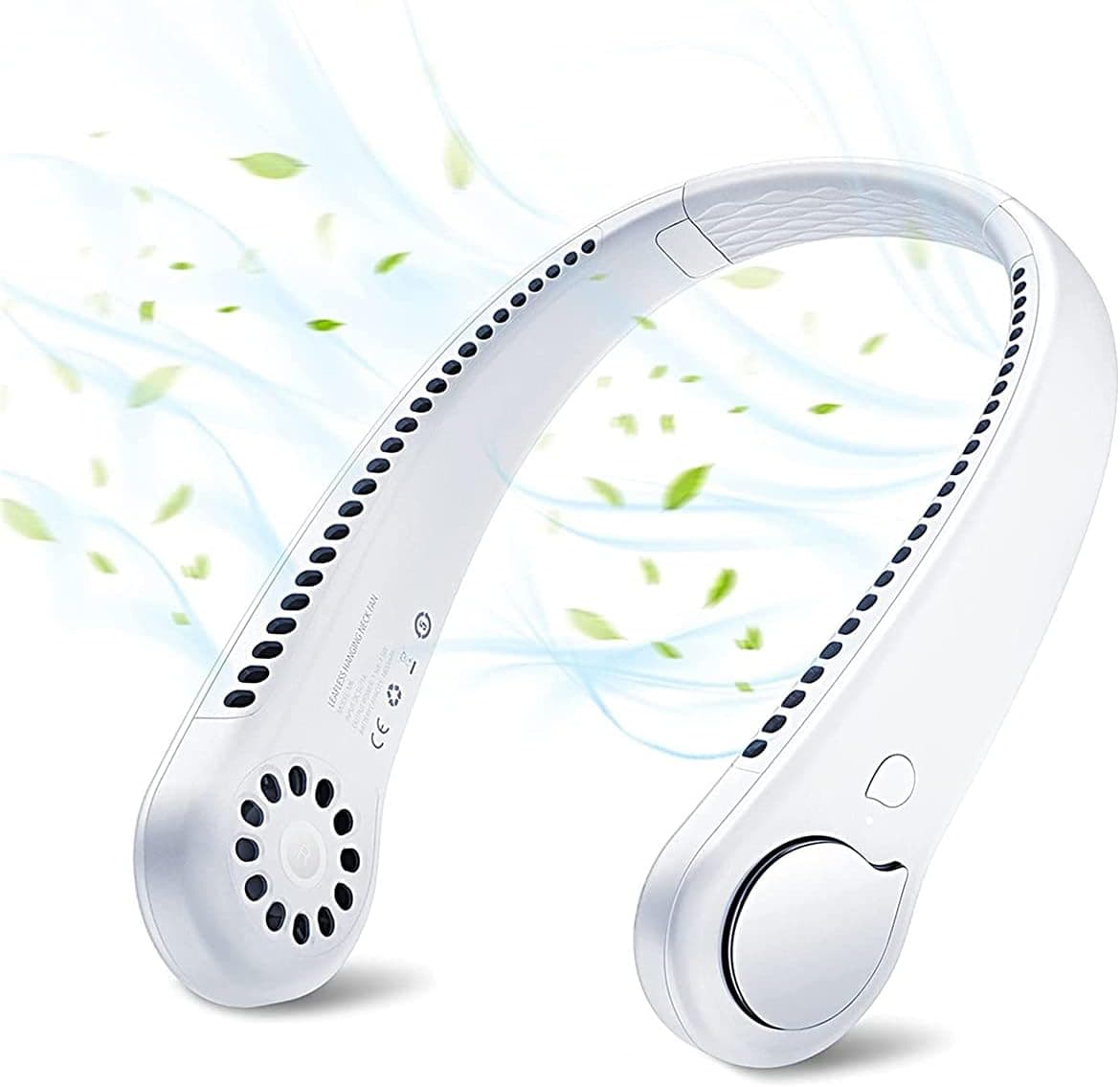 Portable Neck Fan Usb Rechargeable Hands Free Personal Mini Fan Cooling Hanging Neck Fan With 3 Wind Speeds Wearable Air Conditioner Neck Fan for Sports, Office, Outdoor
