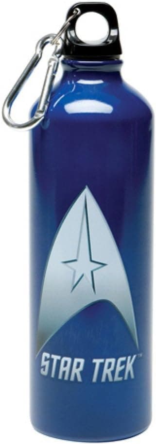 Vandor Star Trek 27-Ounce Stainless Steel Water Bottle, Blue/White