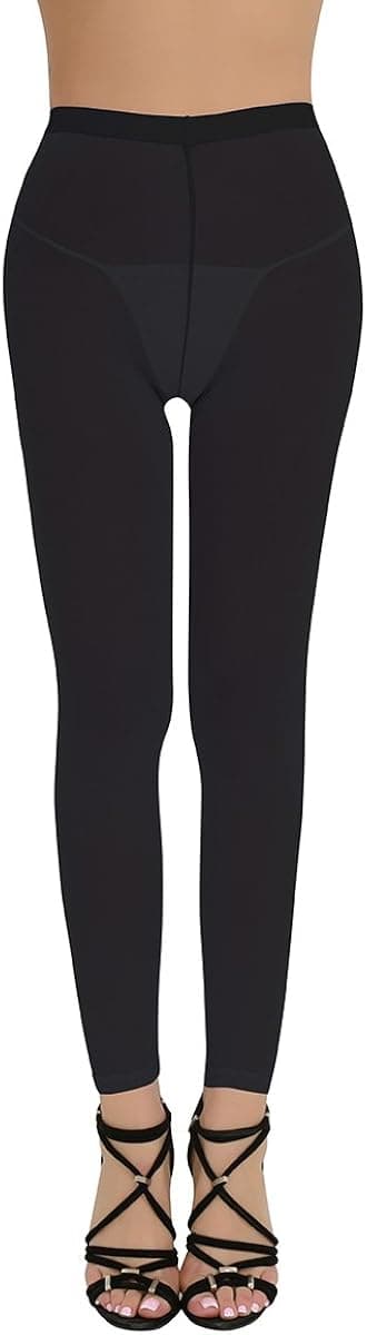 dPois Womens Super Soft Mesh Sheer See-Through Full Length Footless Skinny Slimming Tights Leggings Pants