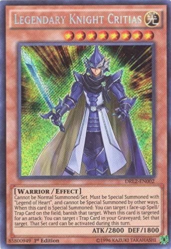 YU-GI-OH! - Legendary Knight Critias (DRL2-EN002) - Dragons of Legend 2 - 1st Edition - Secret Rare