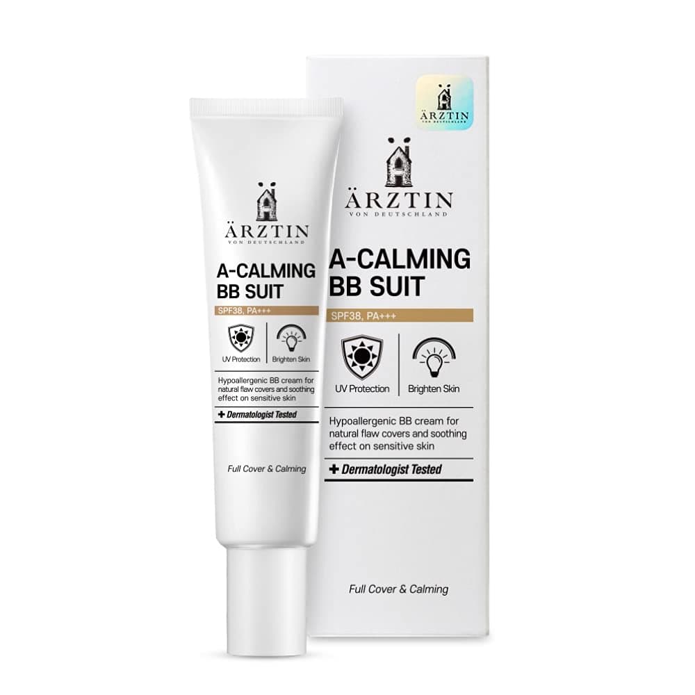 ARZTIN A-calming BB suit SPF38, PA+++, Healthy, Shiny Skintone, Skinprotection, Moisturizing BB cream, Brightening, anti-aging, Propolis, Pearl extract