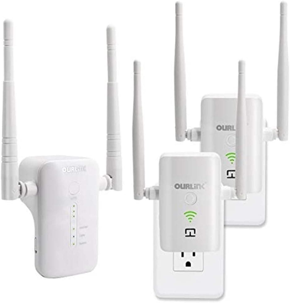 OURLINK Whole Home Mesh WiFi System 1200mbps - Replaces Gigabit AC WiFi Router and Extenders, Dual Band, Built for Smart Home, No WiFi Dead Zones, Up to 6, 000 Sq. ft. Coverage (3-PK).