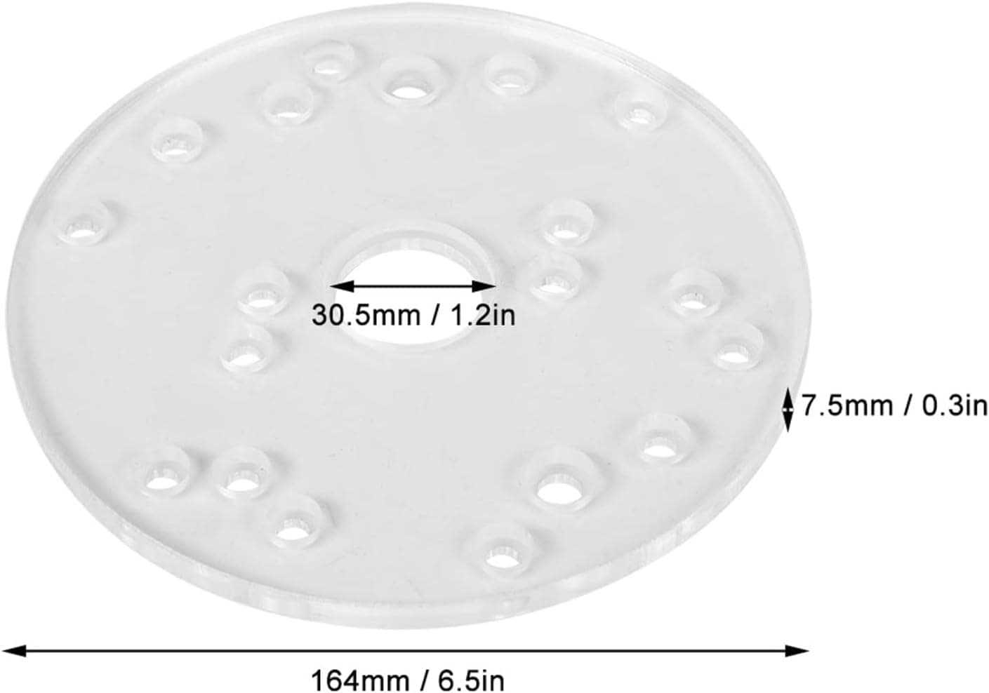Universal Router Base Plate Compatible with Ryobi, Woodworking Auxiliary Tool with Centering Pin Screws