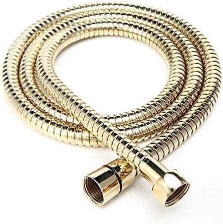 Hand Shower Hose 59-Inch, Stainless Steel Replacement Shower Hose with Swivel Brass Adapter, for Shower Head/Bidet Handheld Sprayer Wandt,Gold&Black (Gold)