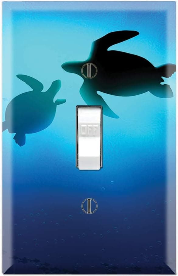 Graphics Wallplates - Sea Turtle Into the Deep - Single Toggle Wall Plate Cover