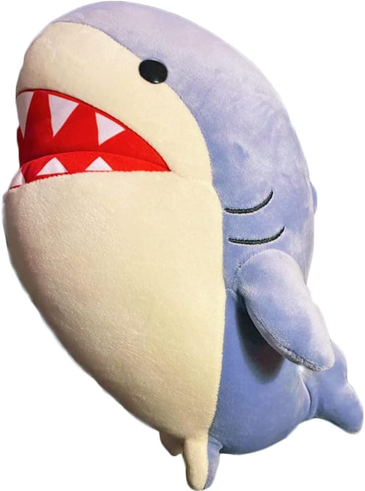 14''Commander Shark Plush Toy Cute Shark Soft Plush Doll Plush Figure Cartoon Stuffed Plush Toy Stuffed Pillow