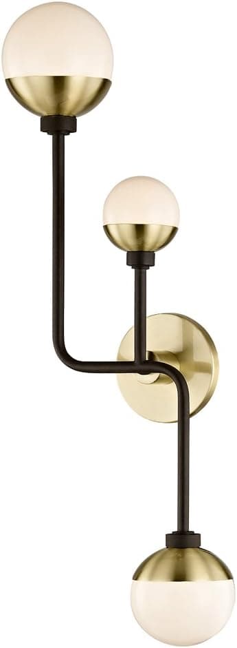 Fifth and Main WL-2284 Hipster Wall Sconce, 3 Light, Bronze/Brass