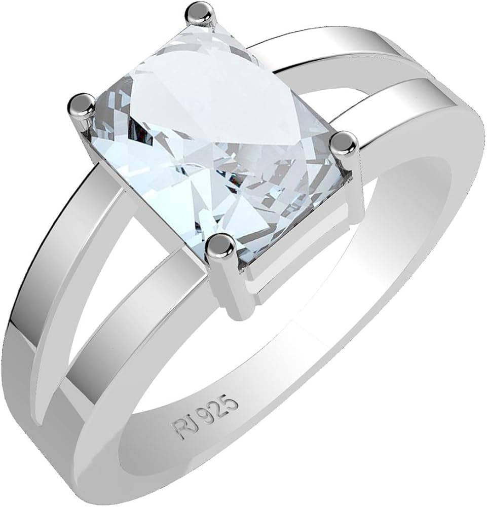 1.70ct Genuine Amethyst Moldavite Citrine Garnet Octagon & Solid .925 Sterling Silver Rings