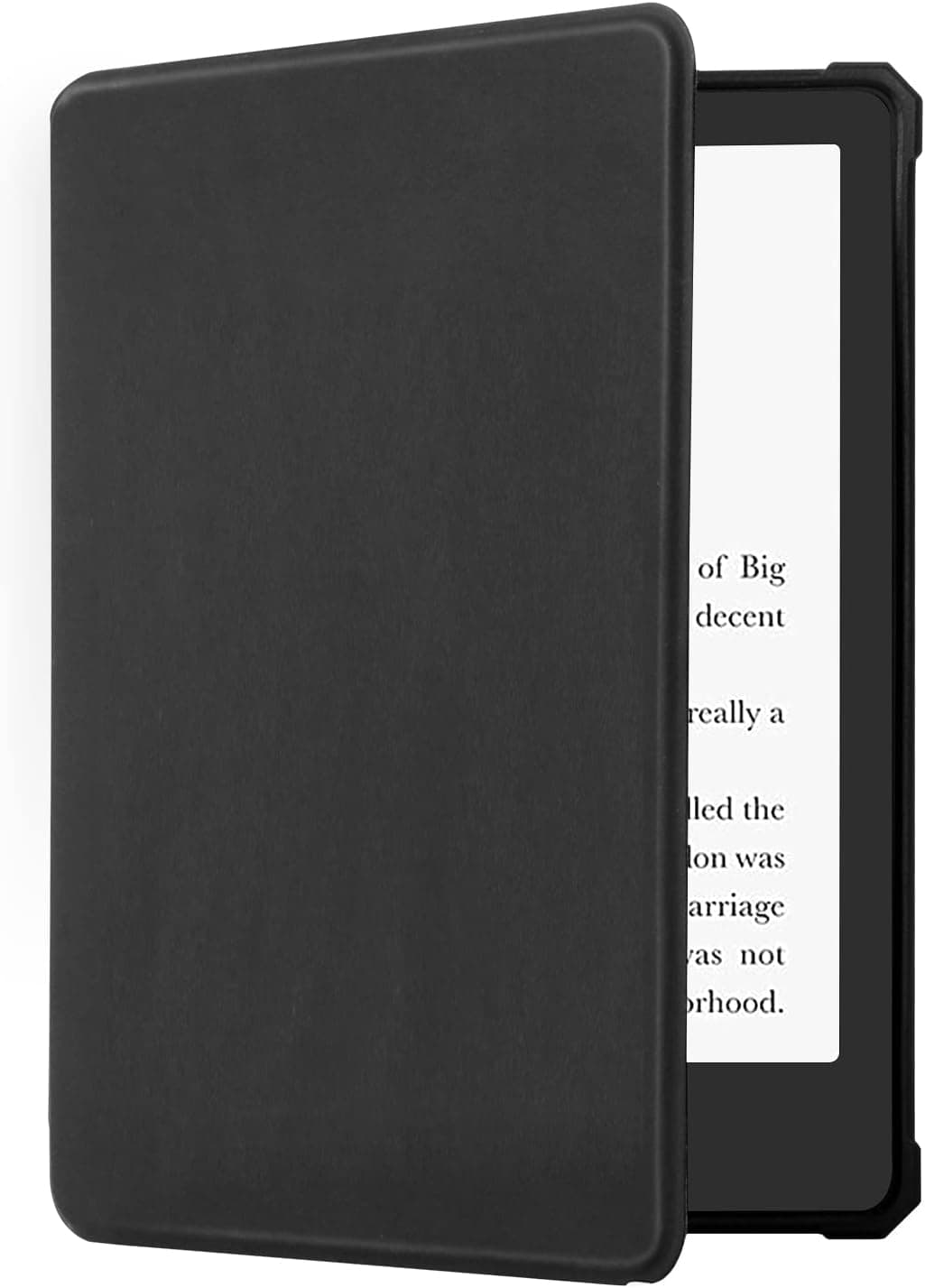 COO Case for 6.8" Kindle Paperwhite 11th Generation 2021 Release, PU Leather Smart Cover for Kindle Paperwhite & Kindle Paperwhite Signature Edition (Black)