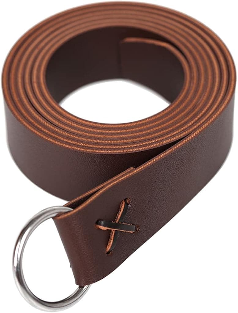 Leather Renaissance Medieval Belt Knight Viking Retro Ring Belt Reenactment Accessory