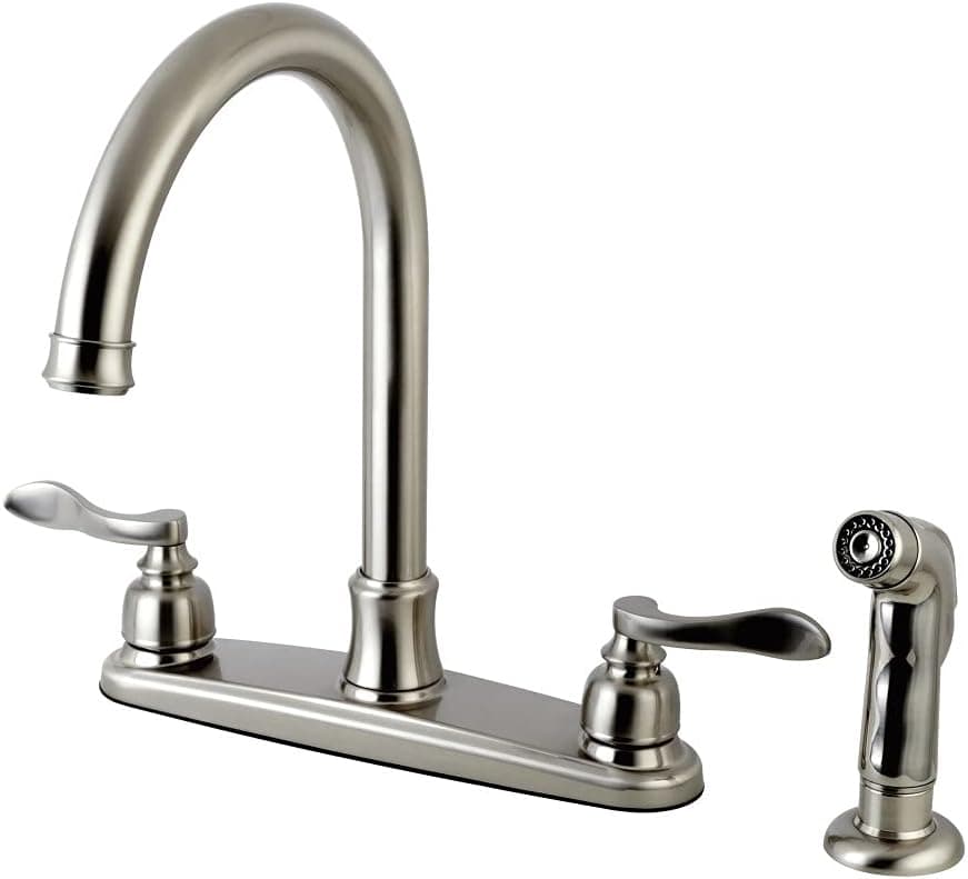 Kingston Brass FB7798NFLSP NuWave French 8" Centerset Kitchen Faucet, Brushed Nickel