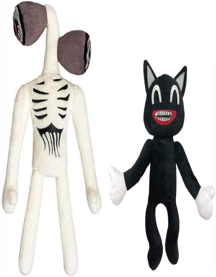 POPRORE Siren Head Plush Toys Cartoon Dog Cartoon Cat Plush Toys for Boys and Girls Home Party Gift Birthday Gift (White)