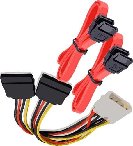 Mekomy Drive Cable Power to Power Adapter (2 Drives)