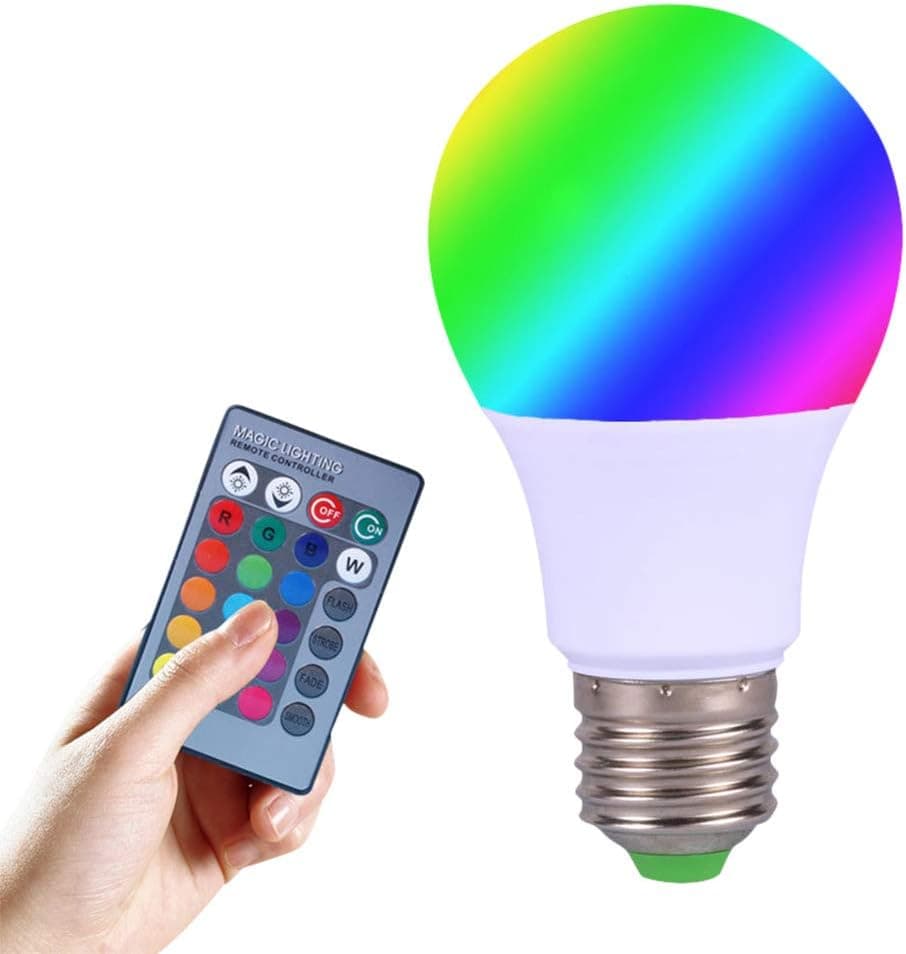 Ochine RGB LED Light Bulb LED Light Bulbs LED Bulbs 3/5W Color Changing Light Bulb Decorative Flood Lights Mood Light LED Color Changing RGB Light Bulb with Remote Control for Home, Stage, Party