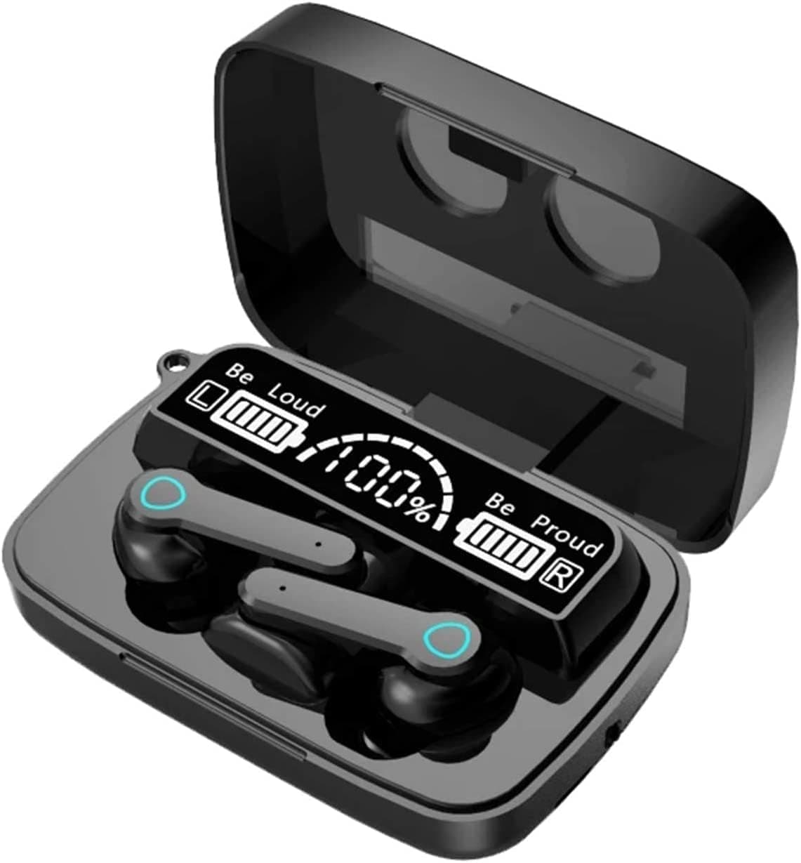 CWNOTBHY Bluetooth Earbuds Wireless Ear Buds Touch Control Wireless Earphones with HiFi Stereo Audio, Noise Reduction, IPX7 Waterproof Headphones, LED Charging Case, Built-in Mic for Sport/Work