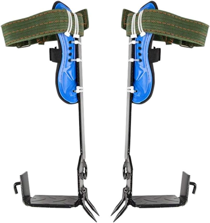 Tree Climbing Spikes, Non-Slip Steel Tree Climbing Gear,Climbing Tool Set with Cushioned Pads, Straps, Hooks for Hunting Tree Work