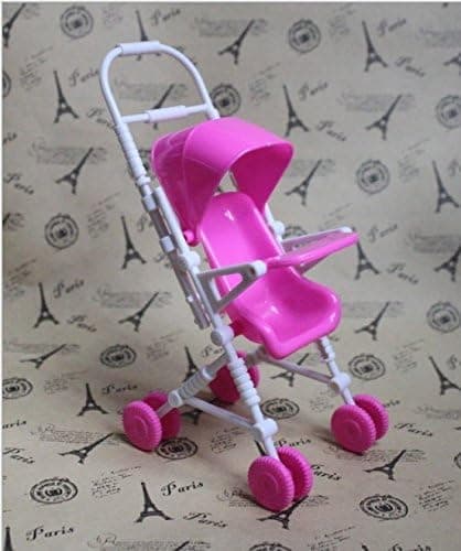 Qiyun Plastic Furniture Infant Carriage Stroller For Barbie Doll Kelly