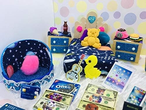 Littlest pet Shop Custom Galaxy Furniture, Bed & Accessories lps PET NOT Included