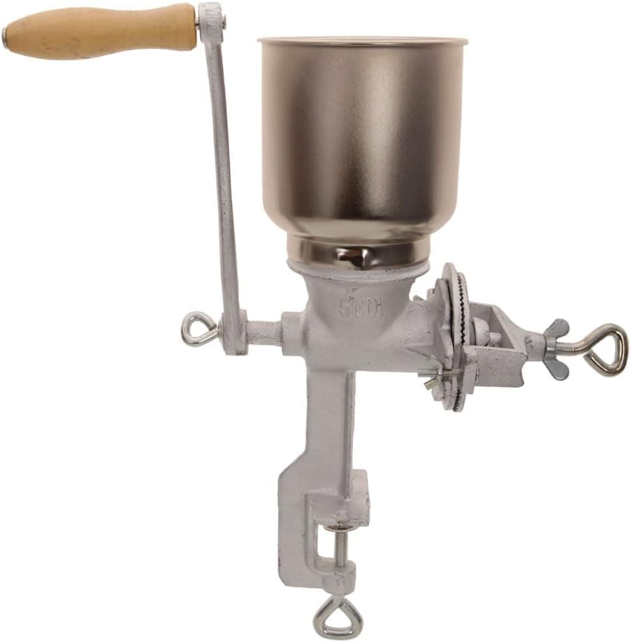 Manual Corn Grain Grinder - Cast Iron Grain Mill, Hand Crank Coffee Grinder with Table Clamp for Bean Pepper Grains Nuts Home Use