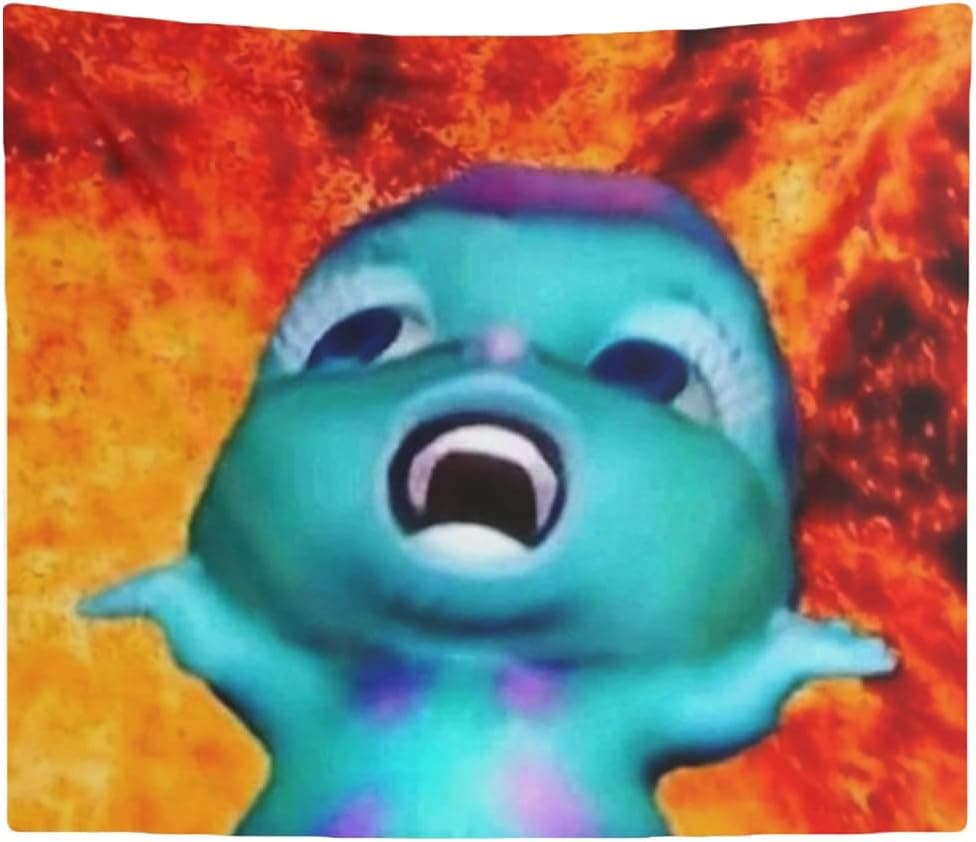 ZAIRUIKE Bibble Meme Tapestry Funny Tapestries Novelty Tapestry Wall Hanging, Funny College Room Hostel Decorations Bedroom Living Room Dorm Decor 60x51in