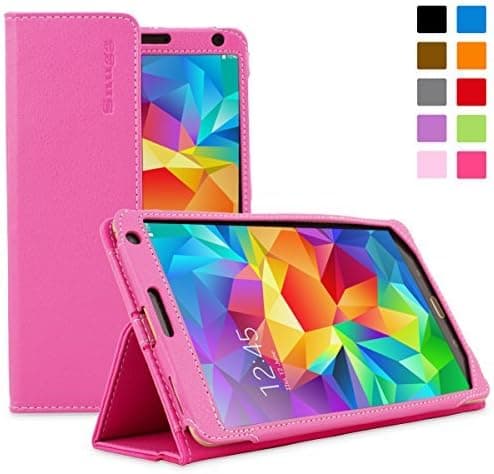 Galaxy Tab S 8.4 Case, Snugg - Hot Pink Leather Smart Case Cover Samsung Galaxy Tab S 8.4 Protective Flip Stand Cover with Auto Wake/Sleep