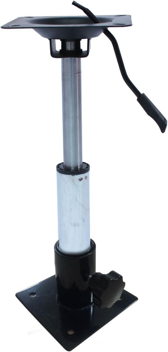 AQUOS Adjustable Boat Seat Pedestal Smooth 360° Rotation Gas Lift Swivel for Bass Fishing Boat,Aluminum,Wooden Boat,Fiberglass Hard Hull Boat, Inflatable Boat