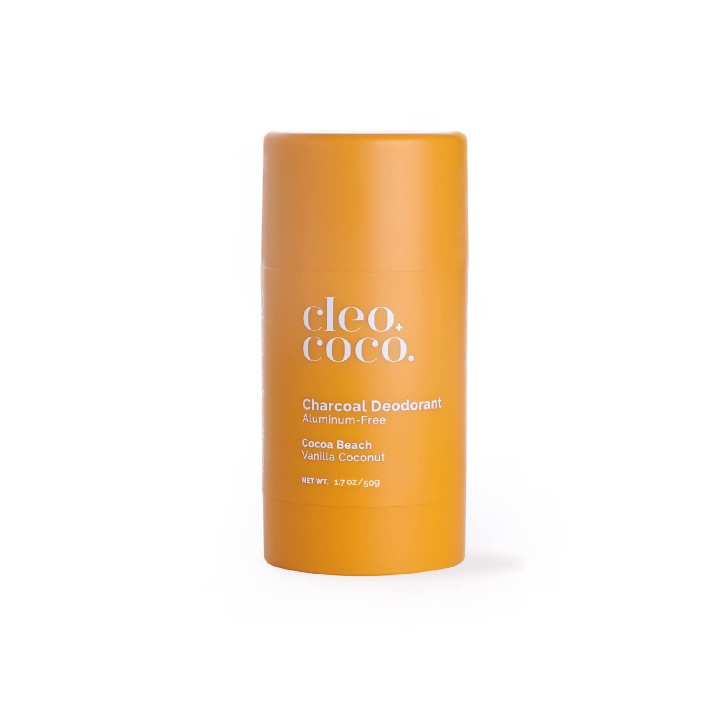 Cleo+Coco Natural Deodorant for Women & Men, Aluminum Free with Organic Coconut Oil, Activated Charcoal for 24-Hour Odor Protection and All-Day Performance, Made in the USA - Coconut Vanilla 1.7oz