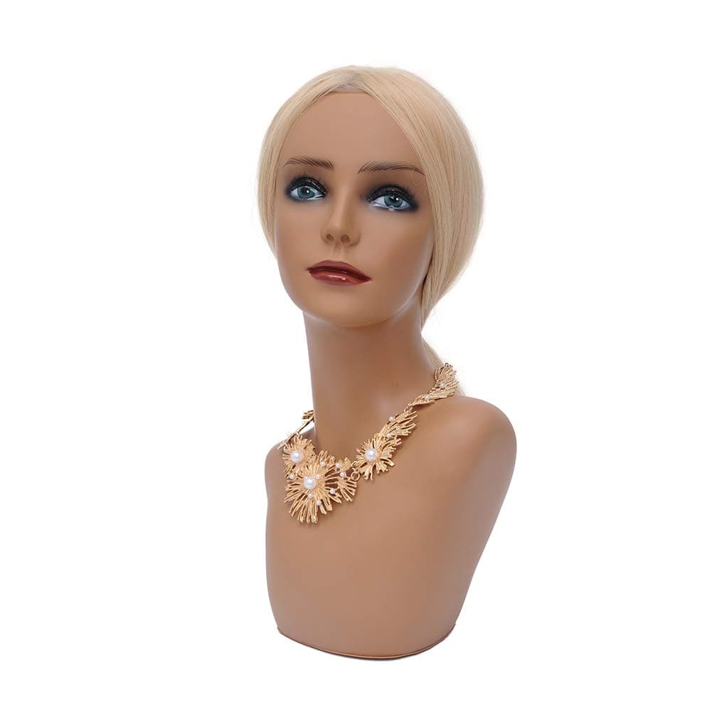 L7 Mannequin Birthday gift 17" PVC Manikin Head Long Neck Realistic Wig Caps Dispaly Head Stand
