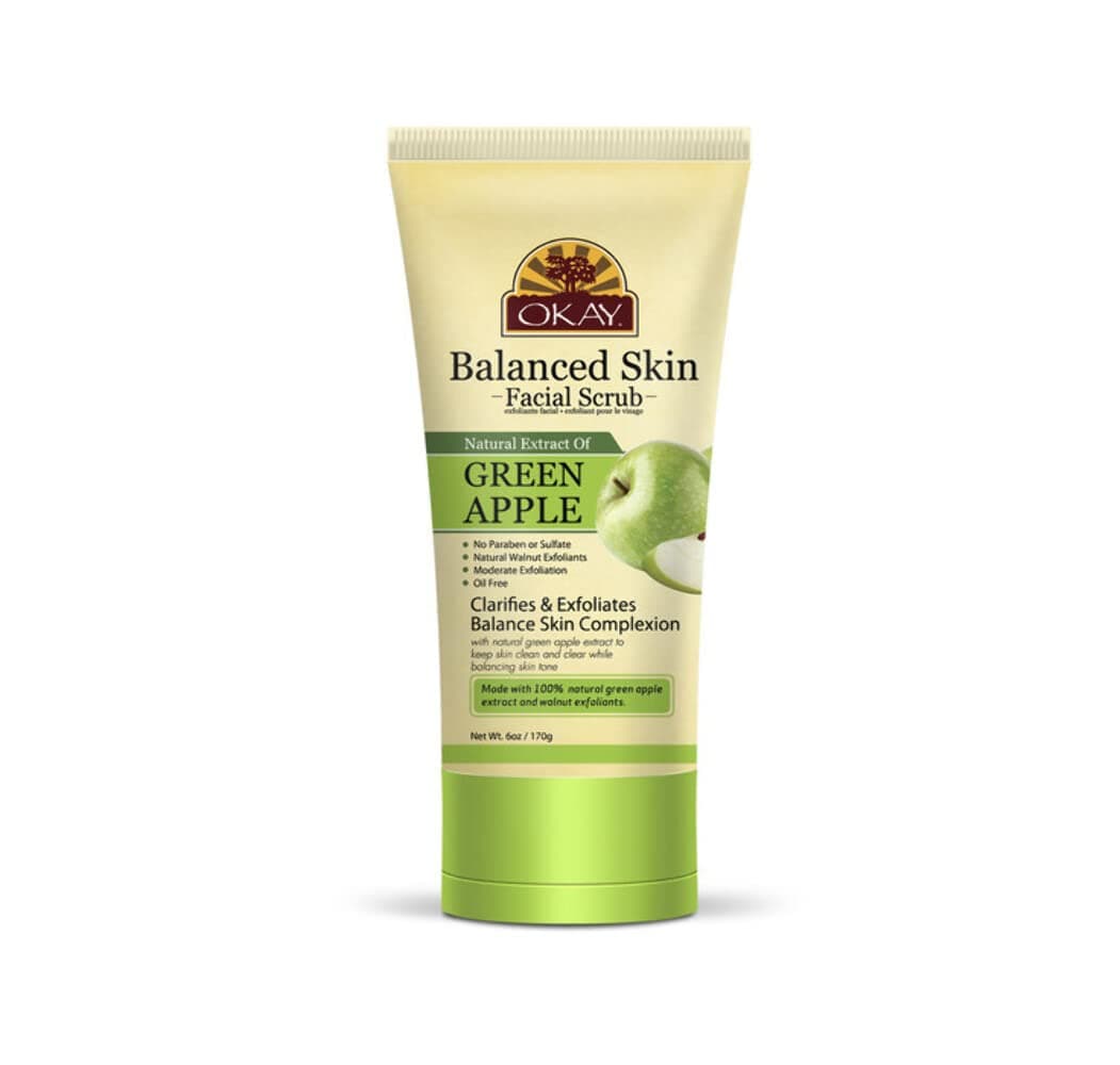 OKAY GREEN APPLE Facial Scrub 6oz / 170gr
