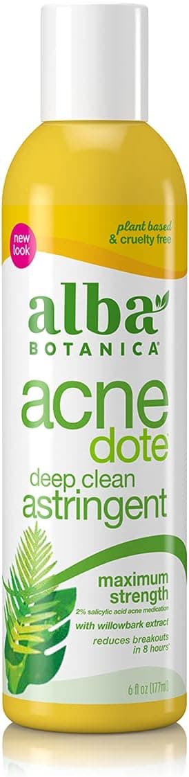 Alba Botanica Acnedote Maximum Strength Deep Clean Astringent, 6 Oz (Packaging may vary)