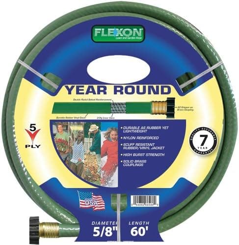 Flexon 5/8-Inch by 60-Foot Year Round Garden Hose YR5860