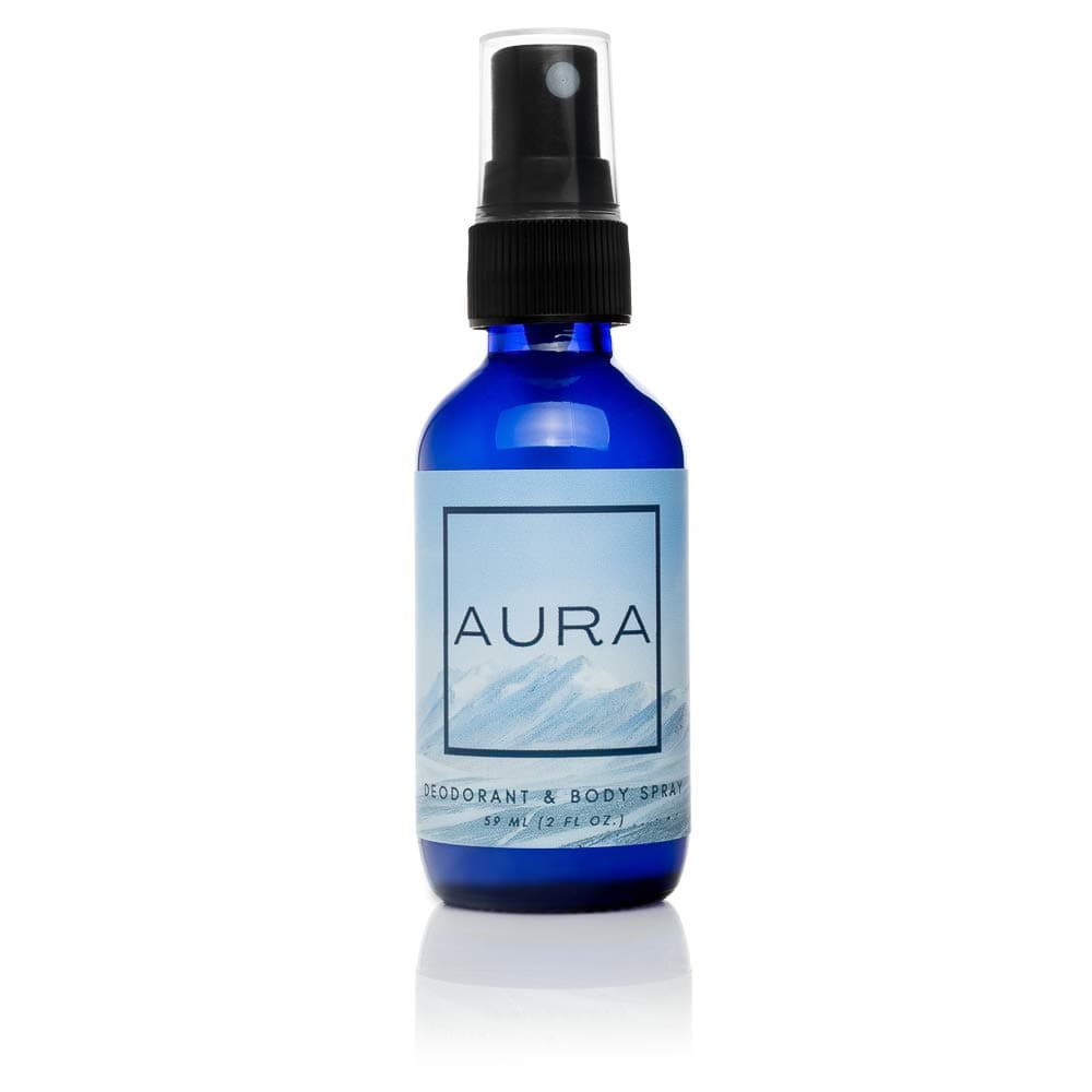Aura Deodorant and Body Spray - Natural Deodorant for Men and Women - Aluminum and Paraben Free - Vegan, Plant Based Ingredients - Palo Santo and Lavender - (Regular Size, 60ml)