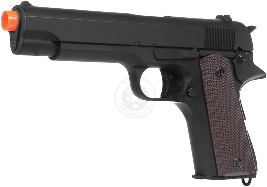 cyma cm123 m1911 airsoft aep auto electric pistol - black(Airsoft Gun)