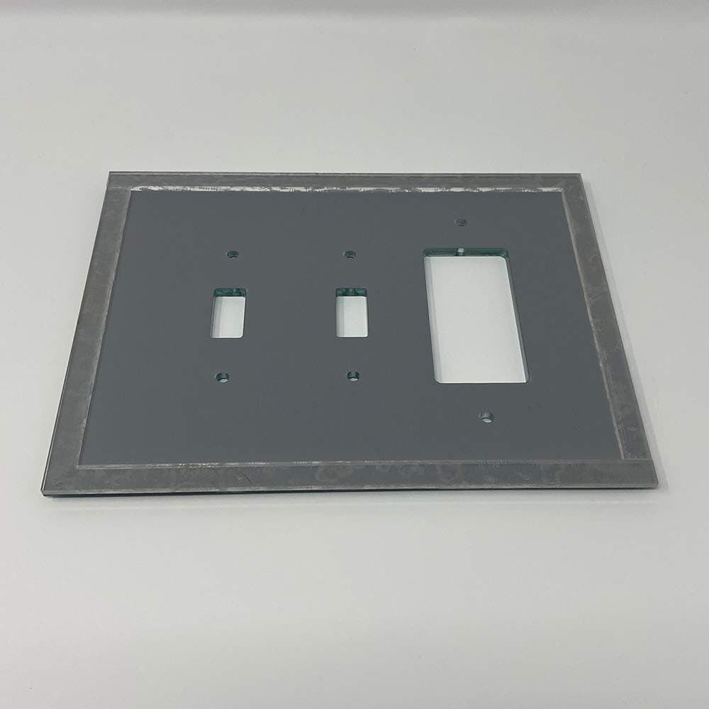 GlassAlike Triple (Switch/Switch/Decora) Combo Acrylic Mirror Switch Plate