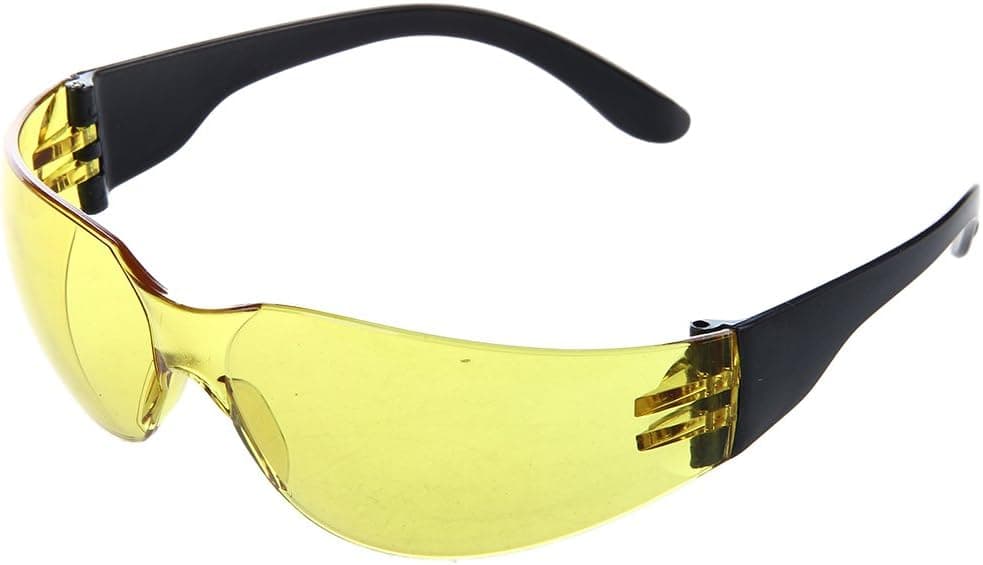 TOOGOO(R) Yellow Clear Lens Indoor Outdoor Sports Safety Glasses Protective Eyewear