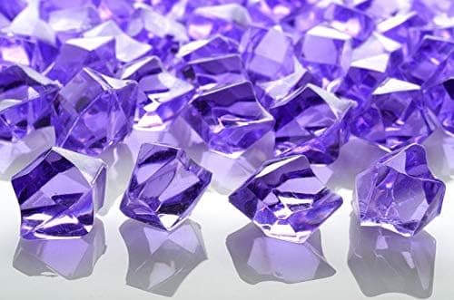 PaperLanternStore.com Lavender Colored Gemstones Acrylic Crystal Wedding Table Confetti Vase Filler (3/4 lb Bag)