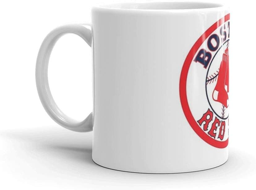 Boston RedSox. 11 Oz Ceramic Coffee Mugs With C-shape Handle, Comfortable To Hold. 11 Oz Fine Ceramic Mug With Flawless Glaze Finish