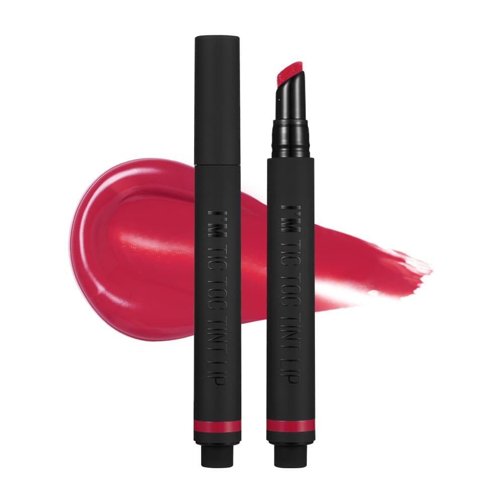 I'M MEME I'm Tic Toc Cushion Velvet Tint #003 Wicked Pink, 0.64 Ounces, Long-lasting tint, Cream lip stain, Semi-matte velvet, Easy application lip tint, Soft liquid formula, Hot pink color