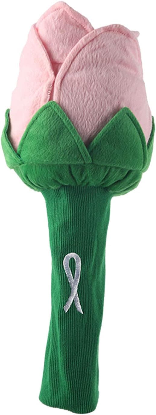 Cute Flower Golf Club Driver Headcover, Covers, Soft Plush Golf Wood Covers for 60cc, Golfer Gift & Golf Bag Accessories