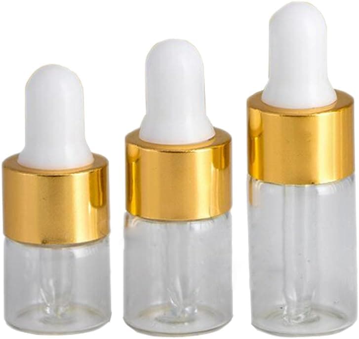 Empty DIY 15 Pcs Clear Glass Essential Oil Dropper Bottles Eye Ear Dropper Bottles Vials Aromatherapy Perfume Essential Oil Cosmetic Lotion Packing Bottles Containers With Dropper Pipettes (3ml)