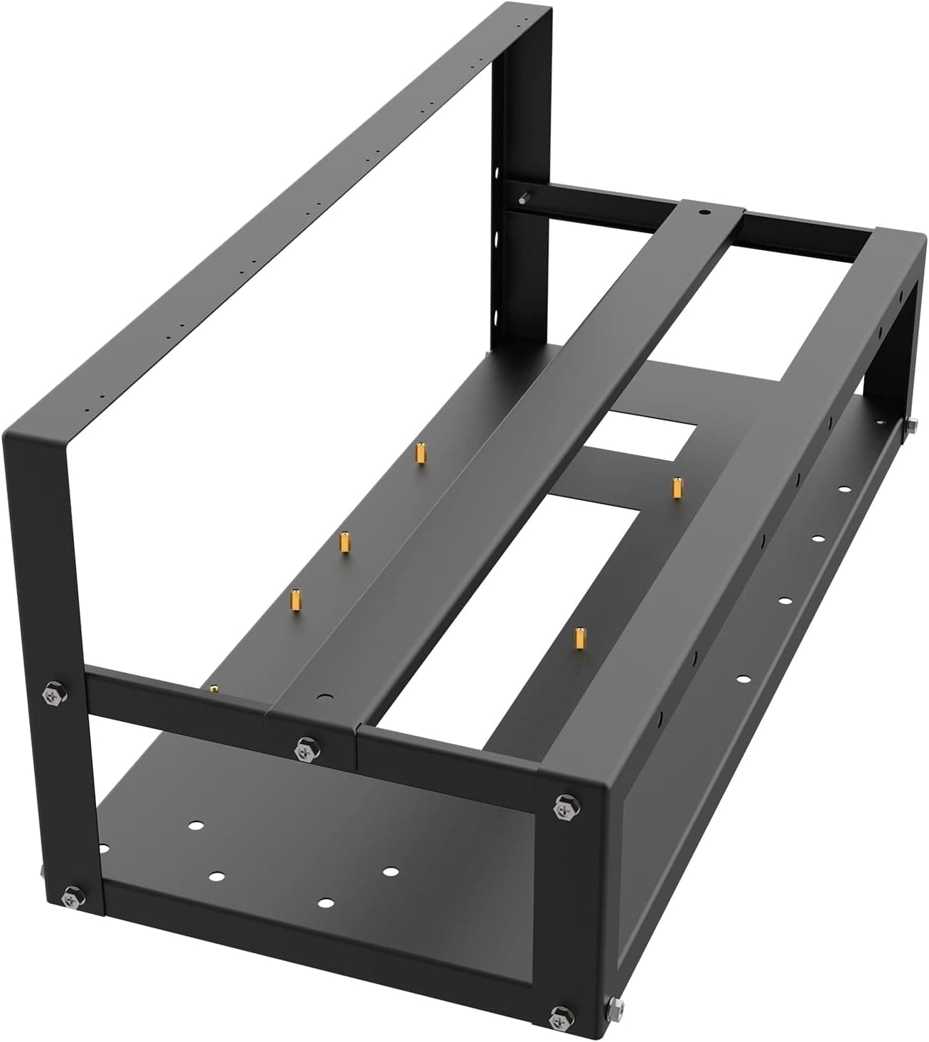 Mining Rig Frame Up to 8 GPU, Steel Open Air Crypto Mining Frame Rig Case with Switch Cable & Gloves, Support Long & Short Sizes GPU, for ETH/ETC/ZEC/BTC/Bitcoin/Ethereum/Dogecoin