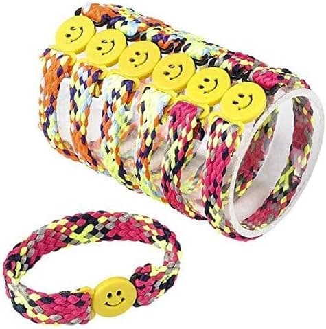 36 woven smiley face bracelets ~ friendship bracelets ~ colorful party favors ~ Easter basket filler ~ TOY by RN