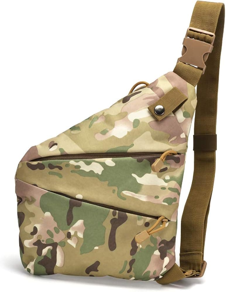 Sling Bag for Men Women, Lightweight Sling Bag Crossbody Waterproof Shoulder Chest Bag Small Military Style Sling Backpack